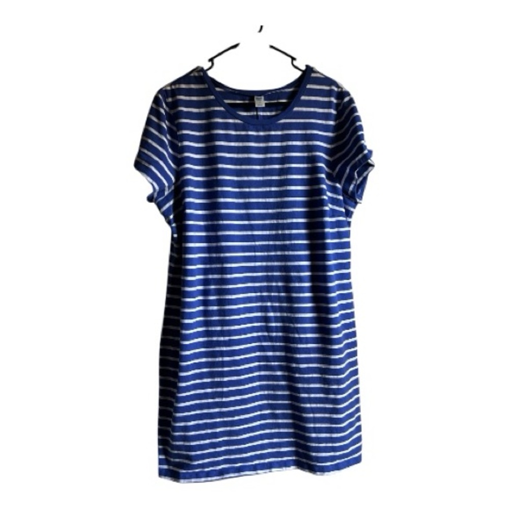4/$20 Old Navy Size XXL Blue & White Striped Tee Dress